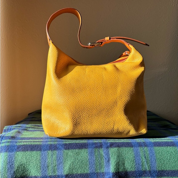 Yellow Leather Dooney & Bourke Hobo Shoulder Bag - Picture 7 of 7